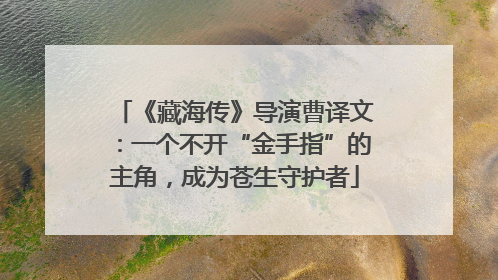 《藏海传》导演曹译文：一个不开“金手指”的主角，成为苍生守护者