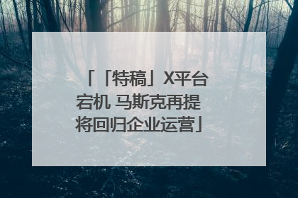 「特稿」X平台宕机 马斯克再提将回归企业运营