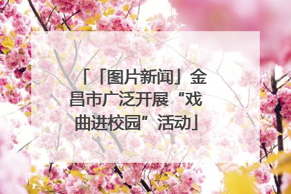 「图片新闻」金昌市广泛开展“戏曲进校园”活动
