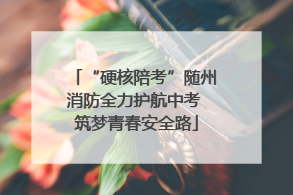 “硬核陪考”随州消防全力护航中考 筑梦青春安全路