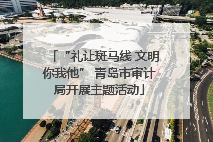 “礼让斑马线 文明你我他” 青岛市审计局开展主题活动