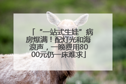 “一站式生娃”病房爆满！配灯光和海浪声，一晚费用8000元仍一床难求
