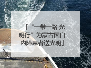 “一带一路·光明行”为蒙古国白内障患者送光明