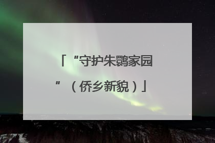 “守护朱鹮家园”（侨乡新貌）