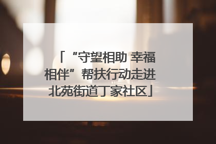 “守望相助 幸福相伴”帮扶行动走进北苑街道丁家社区