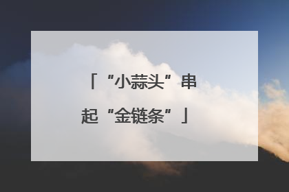 “小蒜头”串起“金链条”