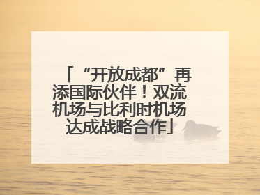 “开放成都”再添国际伙伴！双流机场与比利时机场达成战略合作