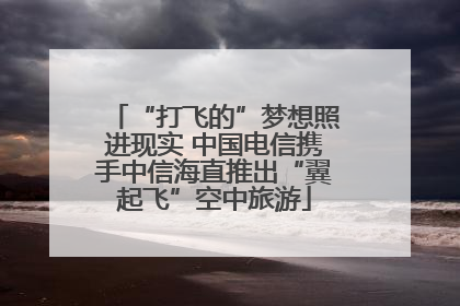 “打飞的”梦想照进现实 中国电信携手中信海直推出“翼起飞”空中旅游