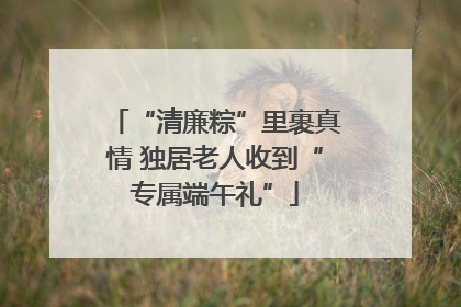“清廉粽”里裹真情 独居老人收到“专属端午礼”