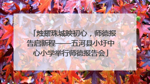 烛耀珠城映初心，师德报告启新程——五河县小圩中心小学举行师德报告会