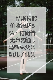 特斯拉股价收涨超3%：特朗普无意沟通，马斯克父亲劝儿子低头