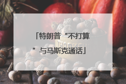 特朗普“不打算”与马斯克通话