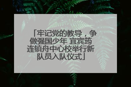 牢记党的教导，争做强国少年 宜宾筠连镇舟中心校举行新队员入队仪式