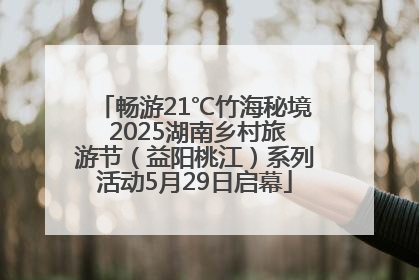 畅游21℃竹海秘境 2025湖南乡村旅游节（益阳桃江）系列活动5月29日启幕