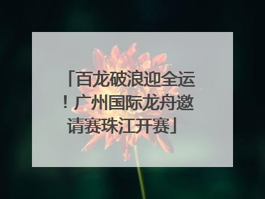 百龙破浪迎全运！广州国际龙舟邀请赛珠江开赛