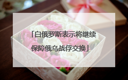 白俄罗斯表示将继续保障俄乌战俘交换
