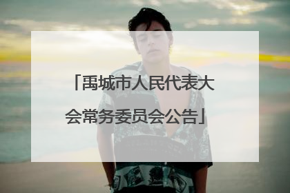 禹城市人民代表大会常务委员会公告