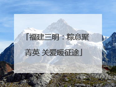 福建三明：粽意聚菁英 关爱暖征途