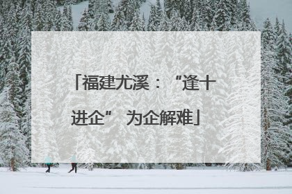 福建尤溪：“逢十进企” 为企解难