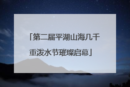 第二届平湖山海几千重泼水节璀璨启幕