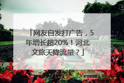 网友自发打广告，5年增长超20%！河北文旅天降流量？