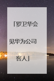 罗卫华会见华为公司客人