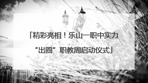 精彩亮相！乐山一职中实力“出圈”职教周启动仪式