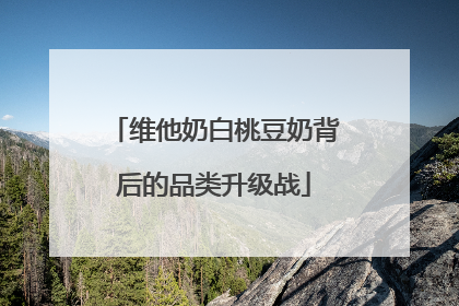 维他奶白桃豆奶背后的品类升级战