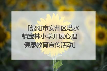 绵阳市安州区塔水镇宝林小学开展心理健康教育宣传活动