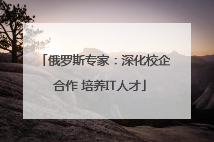 俄罗斯专家：深化校企合作 培养IT人才