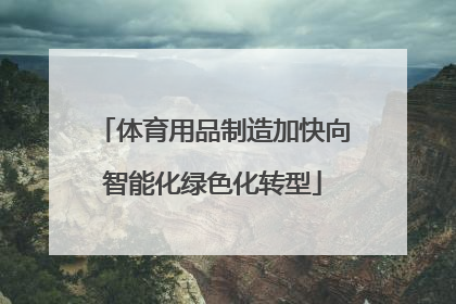 体育用品制造加快向智能化绿色化转型