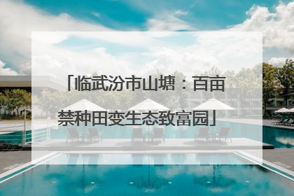 临武汾市山塘：百亩禁种田变生态致富园