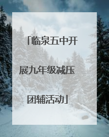 临泉五中开展九年级减压团辅活动