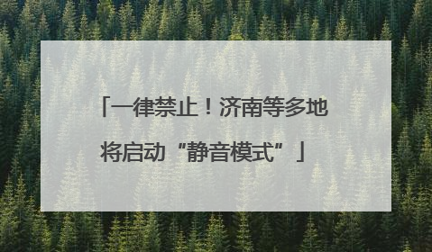一律禁止！济南等多地将启动“静音模式”
