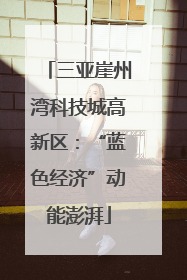 三亚崖州湾科技城高新区：“蓝色经济”动能澎湃