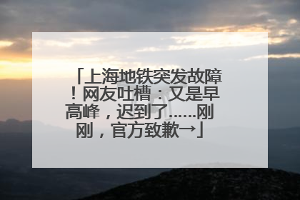 上海地铁突发故障！网友吐槽：又是早高峰，迟到了……刚刚，官方致歉→