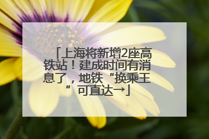 上海将新增2座高铁站！建成时间有消息了，地铁“换乘王”可直达→