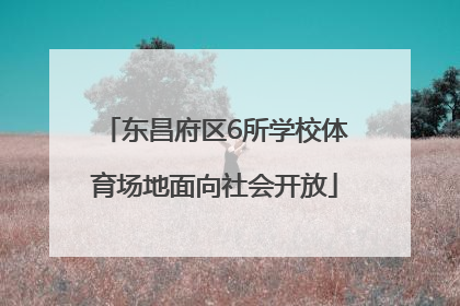 东昌府区6所学校体育场地面向社会开放