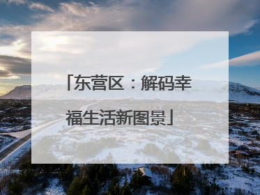 东营区：解码幸福生活新图景