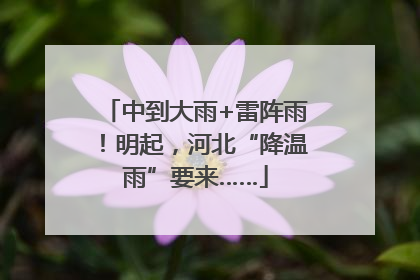 中到大雨+雷阵雨！明起，河北“降温雨”要来……