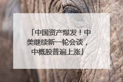 中国资产爆发！中美继续新一轮会谈，中概股普遍上涨