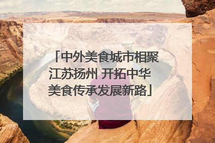 中外美食城市相聚江苏扬州 开拓中华美食传承发展新路