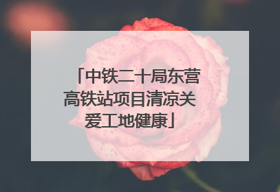中铁二十局东营高铁站项目清凉关爱工地健康