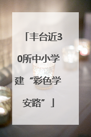 丰台近30所中小学建“彩色学安路”
