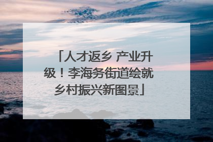 人才返乡 产业升级！李海务街道绘就乡村振兴新图景