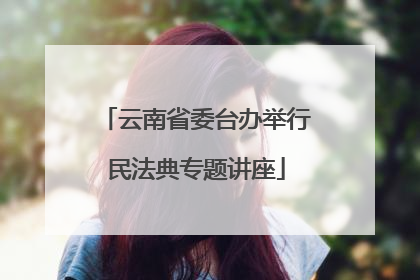 云南省委台办举行民法典专题讲座