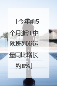 今年前5个月浙江中欧班列发运量同比增长约8%