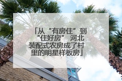 从“有房住”到“住好房” 河北装配式农房成了村里的明星样板房