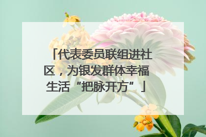 代表委员联组进社区，为银发群体幸福生活“把脉开方”