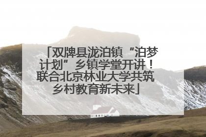 双牌县泷泊镇“泊梦计划”乡镇学堂开讲！联合北京林业大学共筑乡村教育新未来